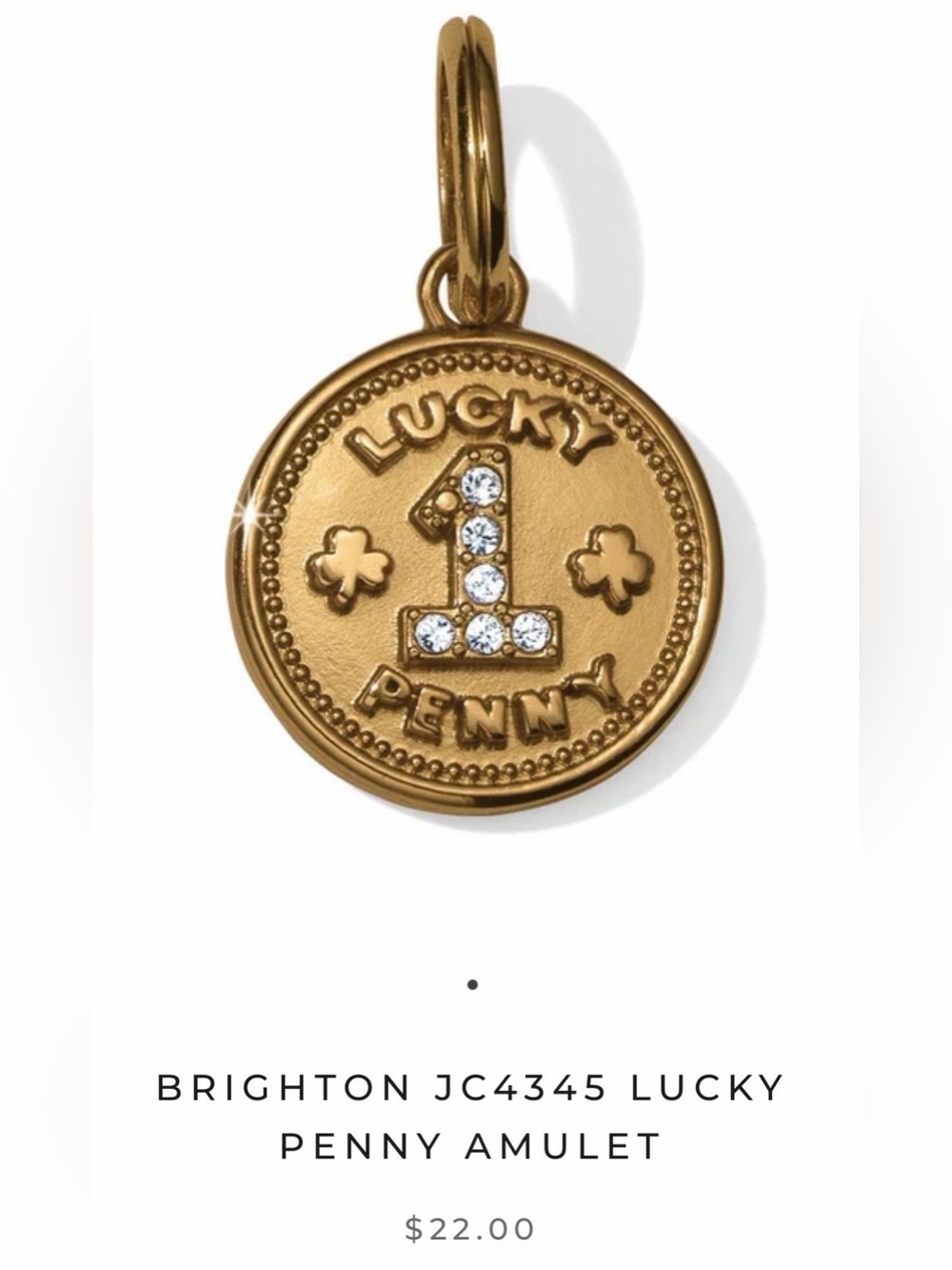 BRIGHTON JC4345 LUCKY PENNY CHARM MSRP $22
